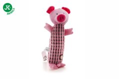 JK ANIMALS, Plyšové prasiatko Long, dlhá plyšová pískacia hračka pre psov, veľkosť 28 cm