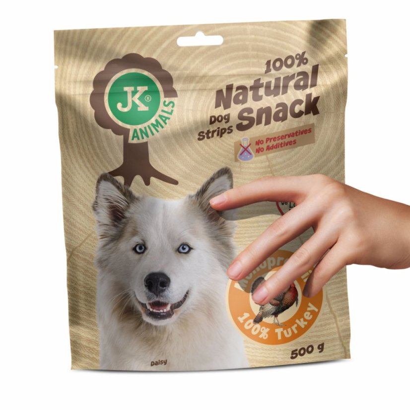 JK ANIMALS 100% Natural Snack, Monoprotein Turkey, 100% MORČACIE, 500 g