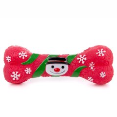 JK ANIMALS Vinylová kosť X-MASS, 18 cm, vinylová (gumová) hračka