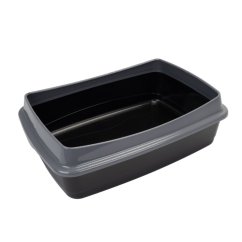 Ferplast NIP PLUS 10 toaleta pre mačky, čierná 47 x 36 x 15,5 cm