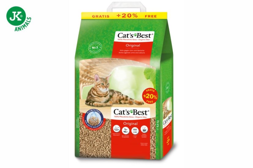 Cat's Best Original podstielka 5,2 kg/10+2 l Gratis