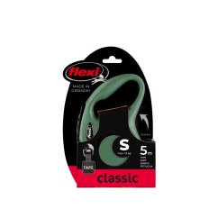 Flexi Classic (pásik),veľkosť S 5m/15kg, oliva