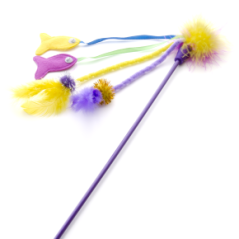 JK ANIMALS rybky s pierkom na prúte, hračka 40 cm