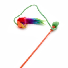 JK ANIMALS TPR loptička s plyšom na prúte, hračka 40 cm