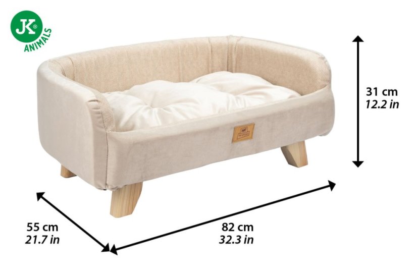 Ferplast posteľ Yuki M béžová 82 x 55 x 31 cm