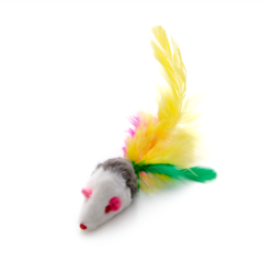 JK Animals Malé myšky s perím 12 ks/5 cm