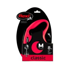 Flexi Classic (lanko),veľkosť M 8m/20kg, červená