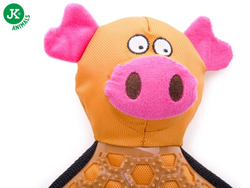 JK ANIMALS, Prasa nylonová pískacia hračka s TPR prvkami, veľkosť 29 cm