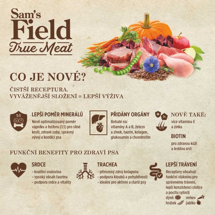 6x 400g, Sam's Field True Pork Meat & Pumpkin, superprémiová konzerva, (Sams Field)