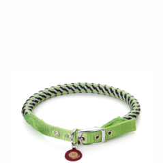 JK ANIMALS Povrazový obojok Comfort zelený 1,5 cm/44–53 cm