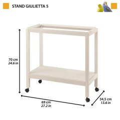 FERPLAST STAND GIULIETTA 5 drevený stojan pre klietku, 69 x 34,5 x 70 cm
