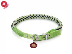 JK ANIMALS Povrazový obojok Comfort zelený 1,5 cm/44–53 cm