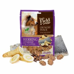 Sam's Field Crunchy Cracker Herring with Parsnip & Cloves, chrumkavá sleďová maškrta s paštrnákom a klinčekmi, 200 g (Sams Field maškrta pre psov)