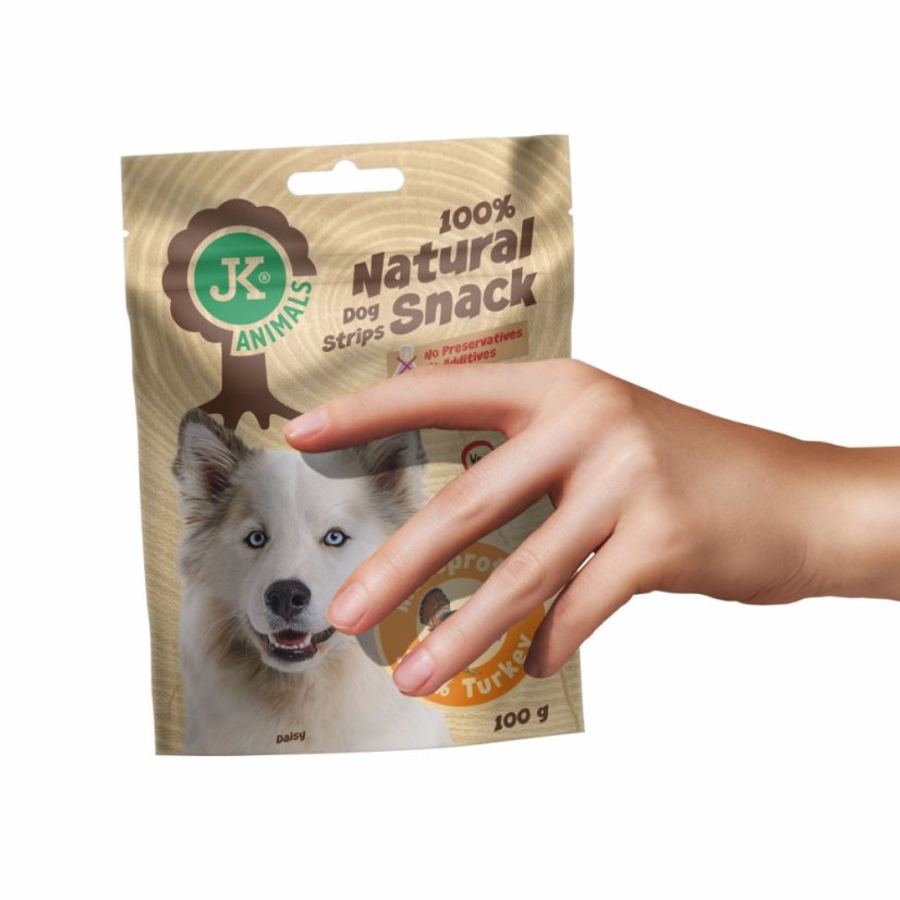 JK ANIMALS 100% Natural Snack, Monoprotein Turkey, 100% MORČACIE, 100 g