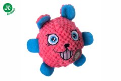JK ANIMALS Monster, pískacia hračka s TPR loptou, ružová, 9 cm