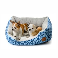JK ANIMALS Pelech Blue, modrý - karo, pre malé a stredné psy 61x49x17 cm