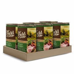 6× 400 g, Sam's Field True Chicken Meat & Carrot (Sams Field mäsová konzerva)