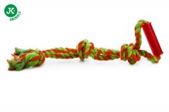 JK ANIMALS Bavlnené preťahovadlo s rukoväťou, bavlnená hračka pre psov, 55 cm