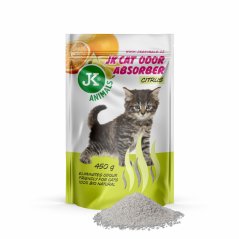 JK Citrus Absorber, pohlcovač zápachov s vôňou citrusov, 450 g, podporuje účinok podstielok