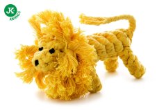 Bavlnený Lev, žltý, bavlnená hračka pre psov, 20 cm, ideálna pre aktívnu hru