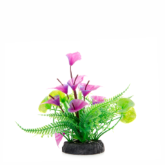 JK ANIMALS Mix kvetov, akvarijná plastová rastlinka, cca 14 cm