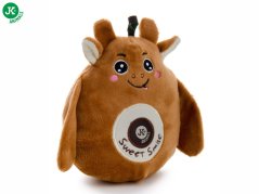 JK ANIMALS, Plyšová kravička 16 cm, plyšová pískacia hračka