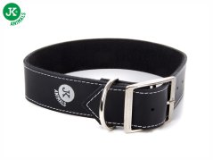 JK Široký kožený obojok LUX 43 mm/70 cm čierny