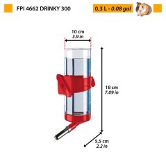 Ferplast FPI drinky 300 napájačka pre hlodavce 300 ml