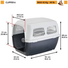 Ferplast Clipper 6 Plus přepravka 93 x 65 x 68 cm