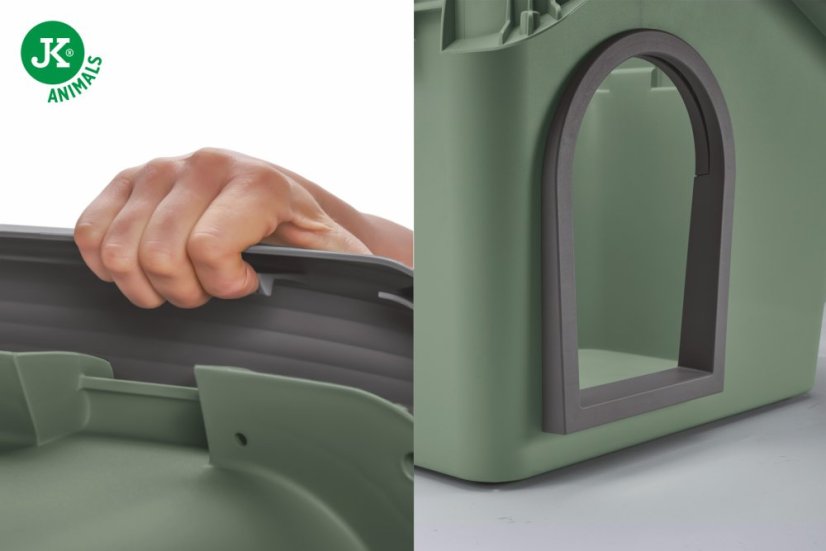 Plastová búda Imac Zeus 70 2nd life, 72×62×62 cm, khaki