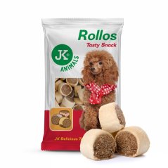 JK Animals Rollos Tasty Snack Marrow, špikový Rollos, pečená maškrta pre psov, 500 g