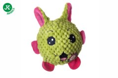 JK ANIMALS Monster, pískacia hračka s TPR loptou, zelená, 9 cm