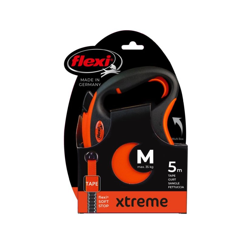 Flexi Xtreme Tape (pásik), oranžové, veľkosť M, 5 m/35 kg