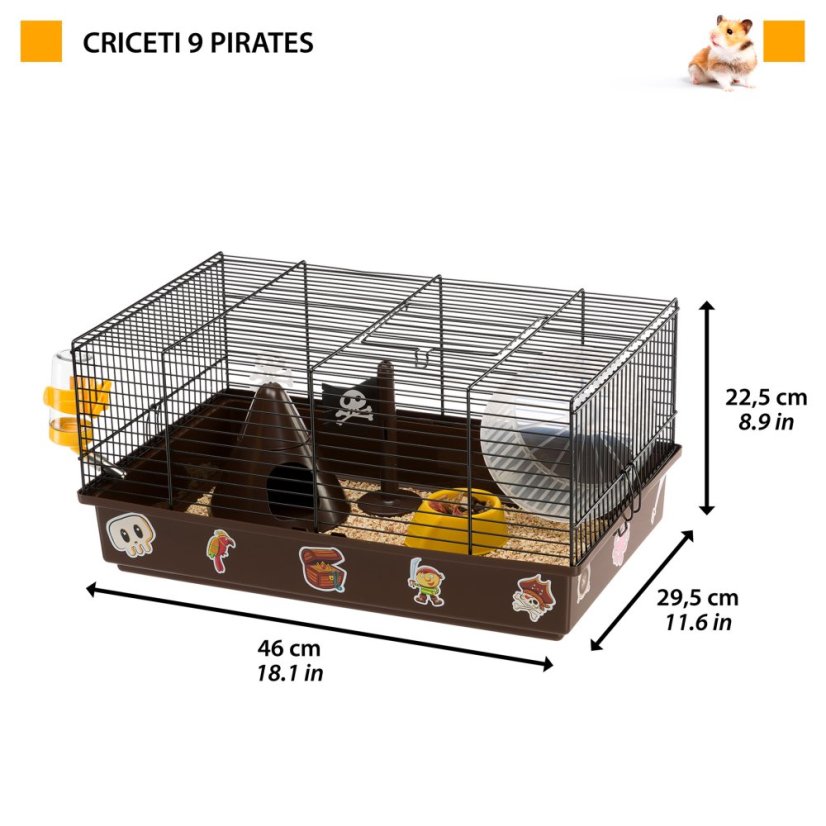 Ferplast CRICETI 9 PIRATES klietka pre škrečky 46 x 29,5 x 23 cm