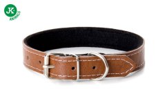 Kožený obojok JK Classic pre psov, 2,5×55 cm, natural, prírodný