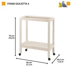 FERPLAST STAND GIULIETTA 4 drevený stojan pre klietku, 57 x 30 x 70 cm