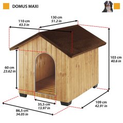 Ferplast DOMUS MAXI drevená búda pre psa 107,5 x 130 x 103 cm