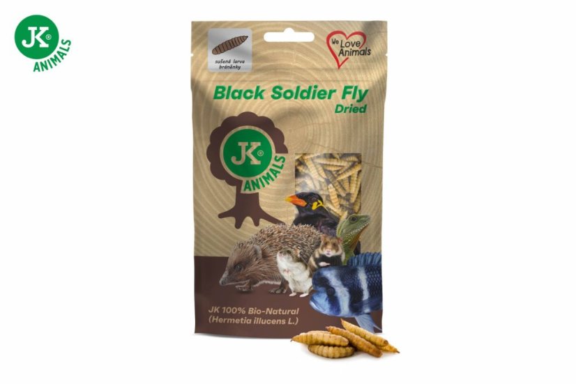 JK ANIMALS, sušená larva bránenky, 80 g