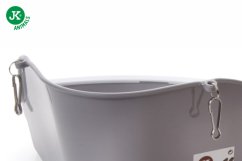 JK ANIMALS toaleta rohová pre králiky a morčatá, sivá, 18×18×25 cm