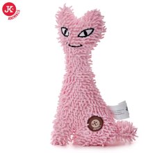 JK Animals Mačka plyš ružová, plyšová pískacia hračka 23 cm