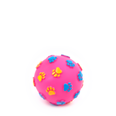 JK ANIMALS Vinylová lopta s labkami, pískacia hračka pre psov, 7,6 cm