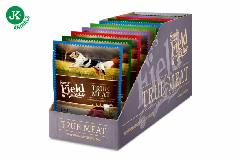 12× 260 g, Sam's Field True Meat Mix, (superprémiové kapsičky pre psy)