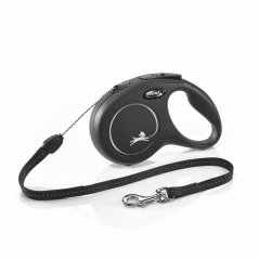 Flexi New Classic (lanko),veľkosť S 8m/12kg, čierna
