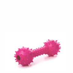 JK ANIMALS, Činka s pichliačmi ružová, hračka s rolničkou vo vnútri, TPR termoplastická guma, veľkosť 14 cm