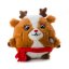 JK ANIMALS, plyšová guľa sob X-Mas, plyšová pískacia vianočná hračka pre psov 19 cm