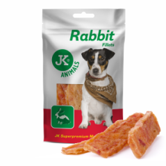 JK Meat Snack Rabbit fillets, sušené králičie mäso, mäsová maškrta, 80 g