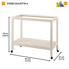 FERPLAST STAND GIULIETTA 6 drevený stojan pre klietku, 81 x 41 x 70 cm