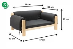 Ferplast posteľ Mizu S šedá 70 x 44 x 29 cm