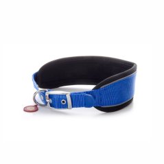 JK ANIMALS Nylonový obojok Comfort s mäkkou výstuhou M, 5,1×40–49 cm, modrý