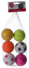 JK Gumové loptičky v sieťke mix - 6,3 cm - 6 ks